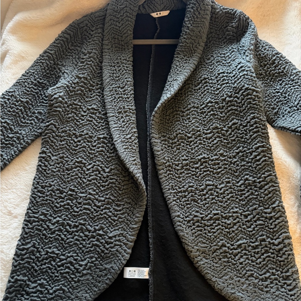 Three Dots Women's Gray Textured Jacket